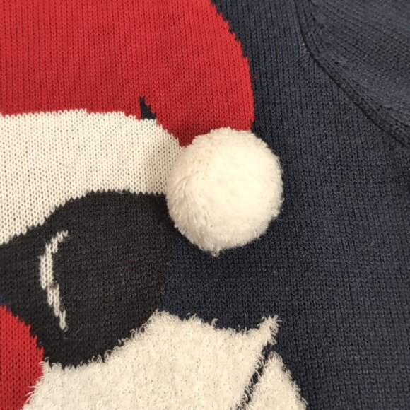 Pull & Bear Ugly Christmas Sweater Cool Santa Claus Yo Ho Ho Crew Neck Pullover - Picture 5 of 10